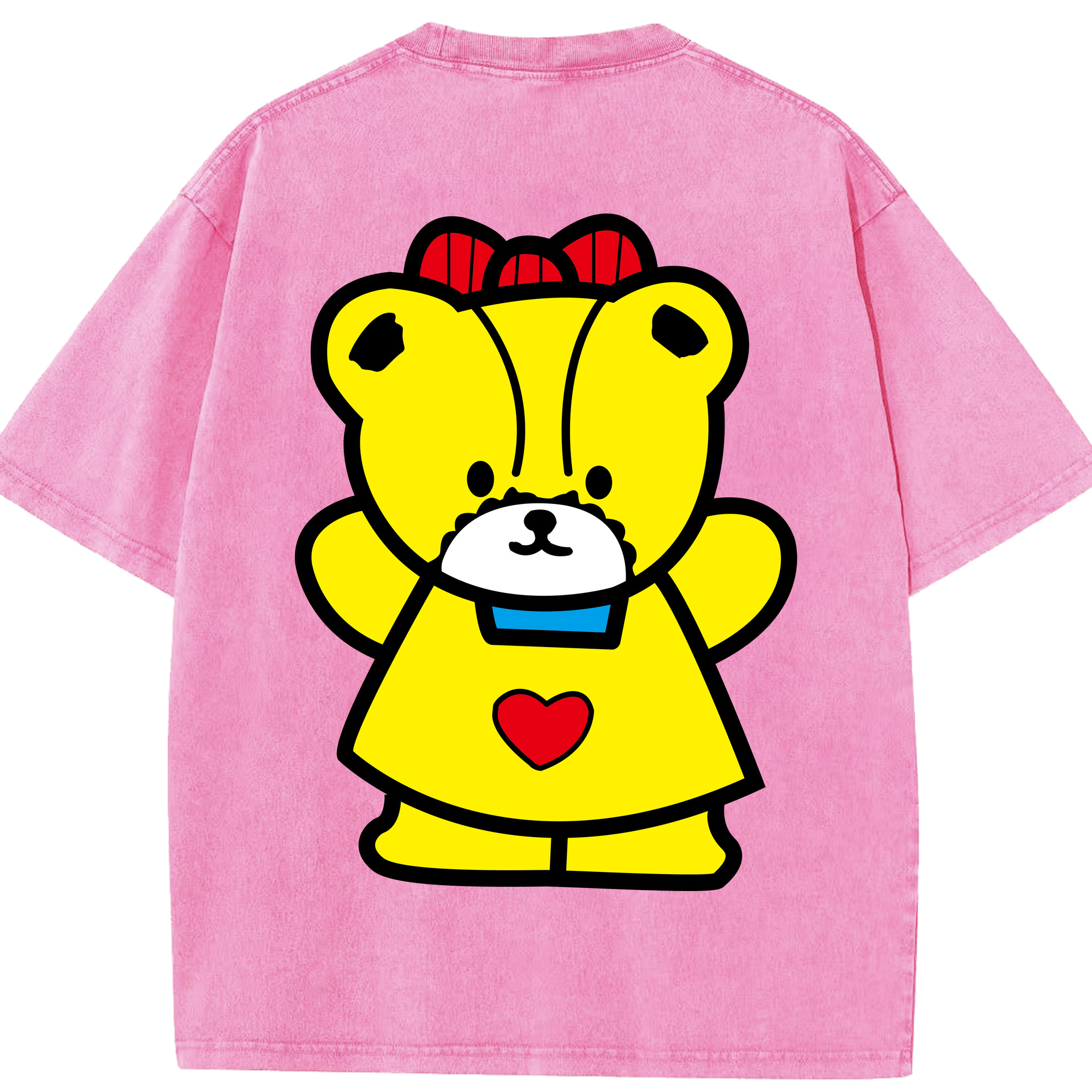 （画像用） Hello Kitty ハローキティ 綿100% ヴィンテージ風 半袖Tシャツ（背面プリント）